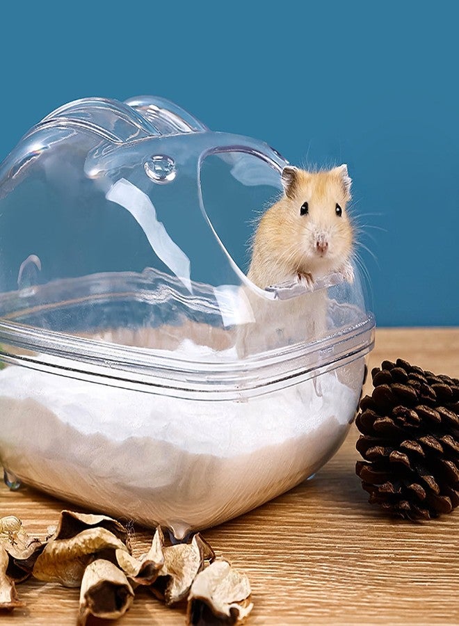 GKYZBB Hamster Sand Bath Container Large Hamster Toilet with Scoop Set,Small Animal Bath House,Suitable for Chinchilla Syrian Hamster Gerbil - Image 4